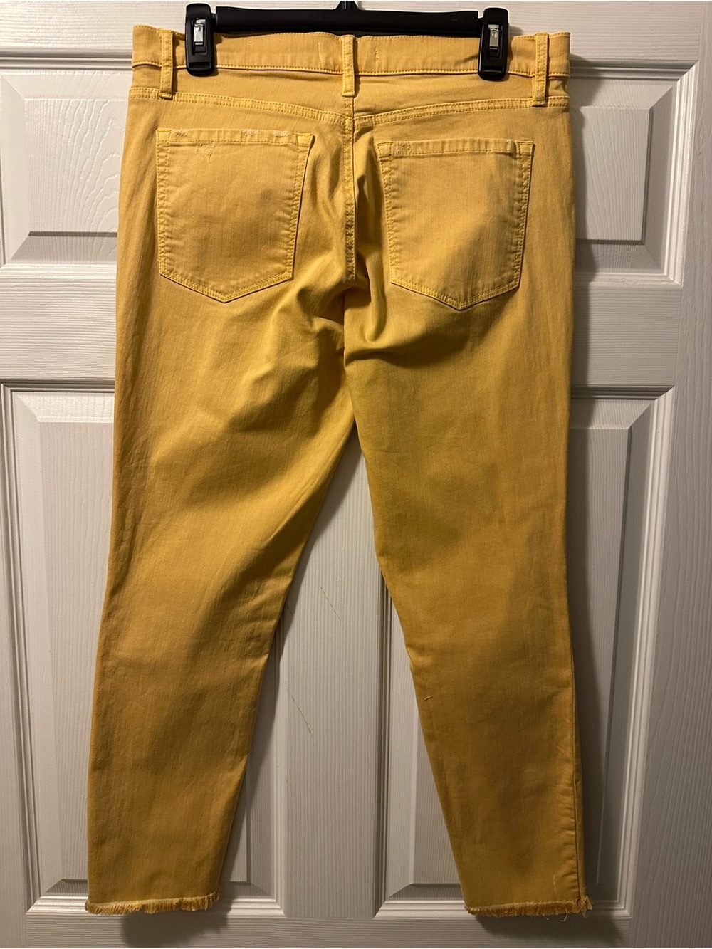 Women’s LOFT Raw Hem Mustard Yellow Denim Jeans - Size 8 (29)